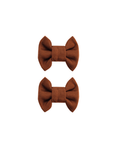 Dark Mahogany Bow Clips